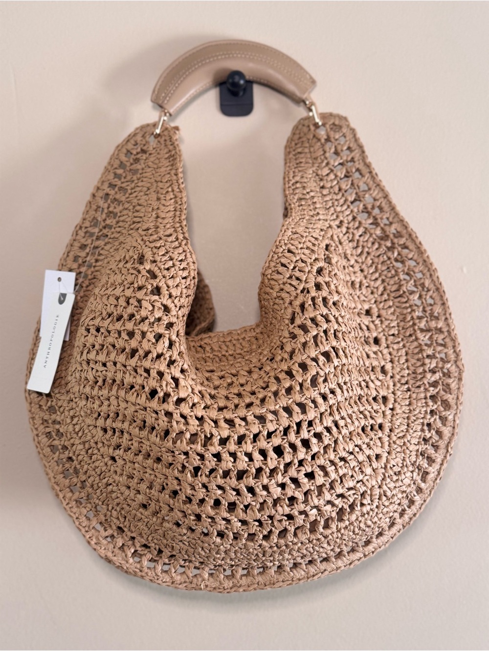 Anthropologie Raffia Hobo Bag